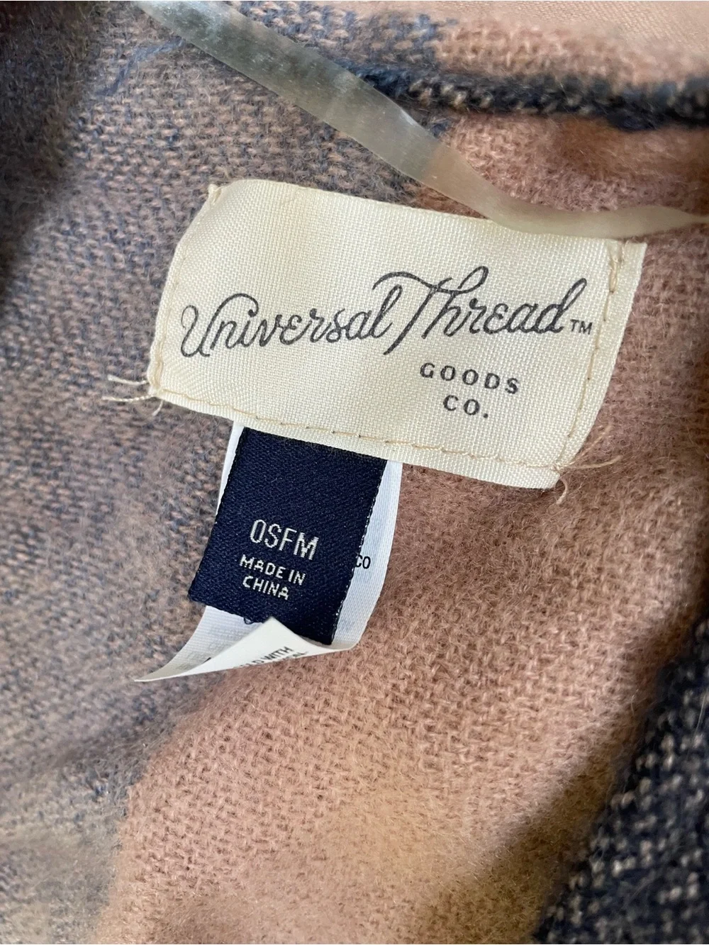 Universal Thread Colorblock Throw in Blush, Mauve & Charcoal